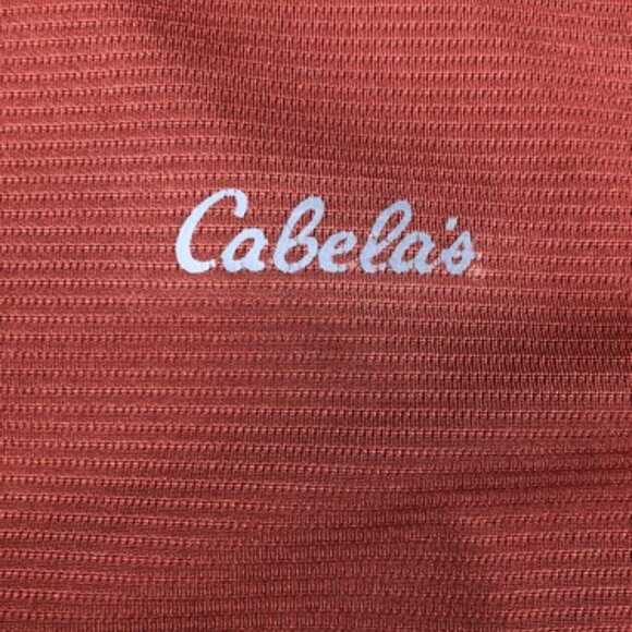 Cabelaâs Mens Orange Short Sleeve T Tee Shirt Size L Large Reg Activewear - Picture 2 of 10